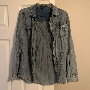 Forever 21 denim button down long sleeve size L